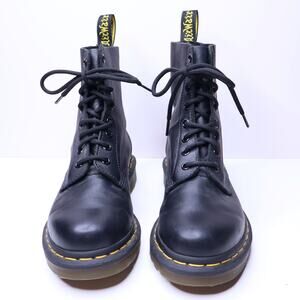 DR. MARTENS 1460 Smooth Leather Lace Up Boots Black Ankle Boot Women's 6
